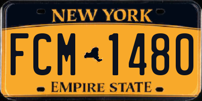 NY license plate FCM1480