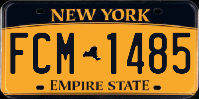 NY license plate FCM1485