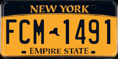 NY license plate FCM1491