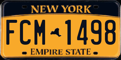 NY license plate FCM1498