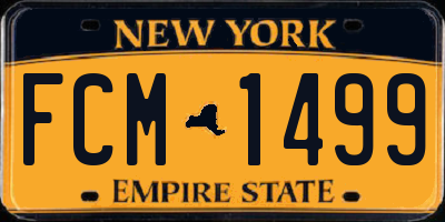 NY license plate FCM1499