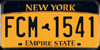 NY license plate FCM1541