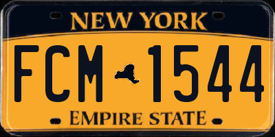 NY license plate FCM1544