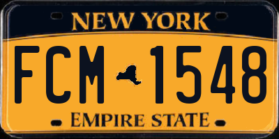 NY license plate FCM1548