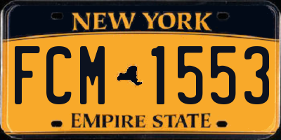 NY license plate FCM1553