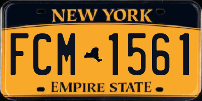 NY license plate FCM1561