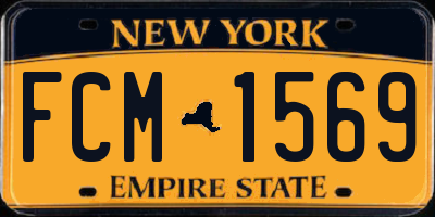 NY license plate FCM1569