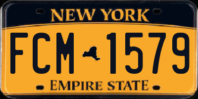 NY license plate FCM1579