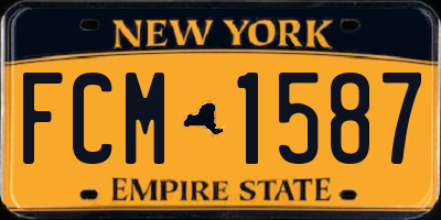 NY license plate FCM1587