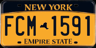 NY license plate FCM1591