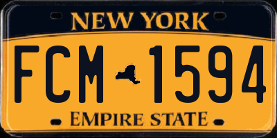 NY license plate FCM1594