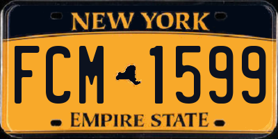 NY license plate FCM1599
