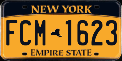 NY license plate FCM1623