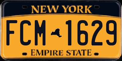 NY license plate FCM1629