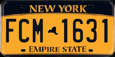 NY license plate FCM1631
