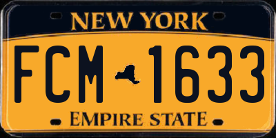 NY license plate FCM1633