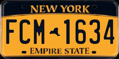NY license plate FCM1634