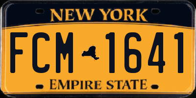 NY license plate FCM1641
