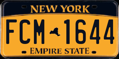 NY license plate FCM1644