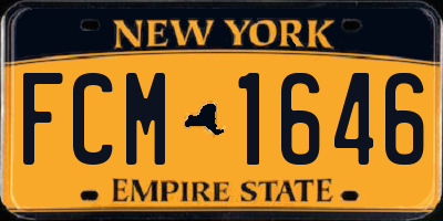 NY license plate FCM1646
