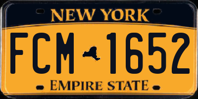 NY license plate FCM1652