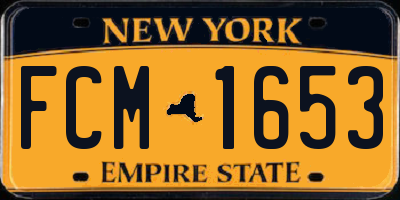 NY license plate FCM1653