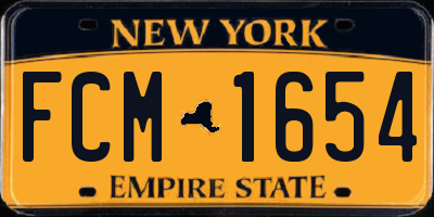 NY license plate FCM1654