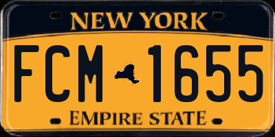 NY license plate FCM1655