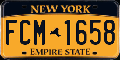 NY license plate FCM1658
