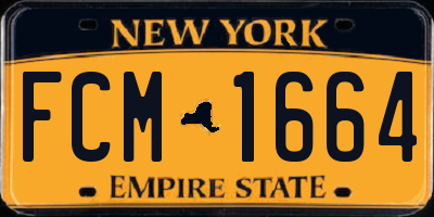 NY license plate FCM1664
