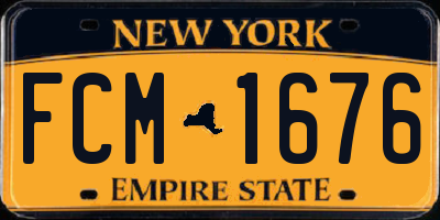 NY license plate FCM1676