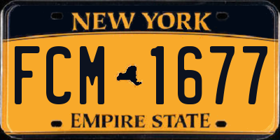 NY license plate FCM1677