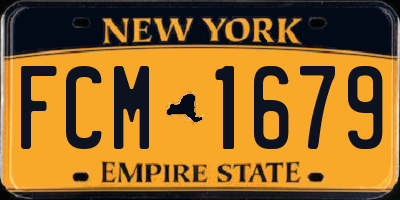 NY license plate FCM1679