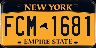 NY license plate FCM1681