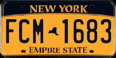 NY license plate FCM1683