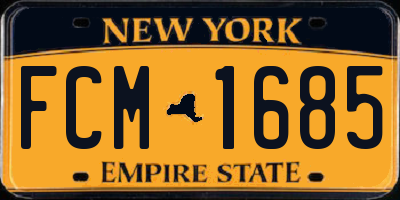 NY license plate FCM1685