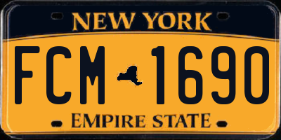NY license plate FCM1690
