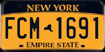 NY license plate FCM1691