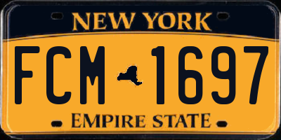 NY license plate FCM1697