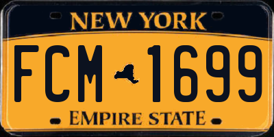 NY license plate FCM1699