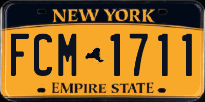 NY license plate FCM1711