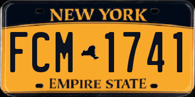 NY license plate FCM1741
