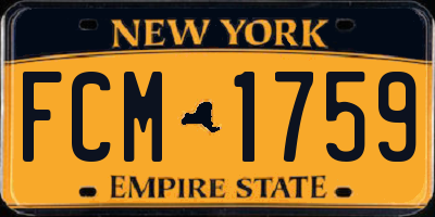 NY license plate FCM1759