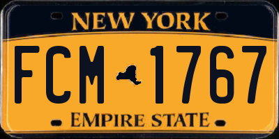 NY license plate FCM1767