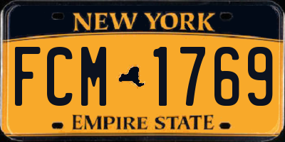 NY license plate FCM1769