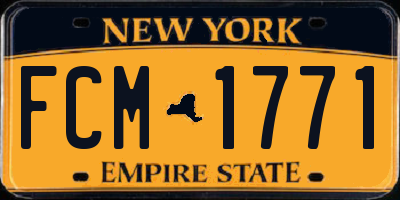 NY license plate FCM1771