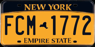 NY license plate FCM1772