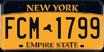 NY license plate FCM1799