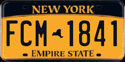 NY license plate FCM1841