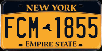 NY license plate FCM1855
